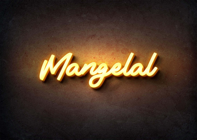 Free photo of Glow Name Profile Picture for Mangelal