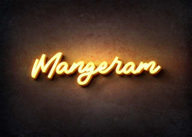 Free photo of Glow Name Profile Picture for Mangeram