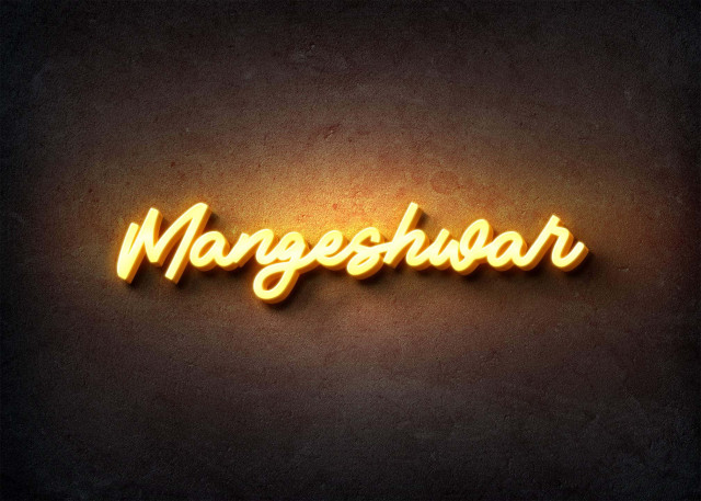 Free photo of Glow Name Profile Picture for Mangeshwar