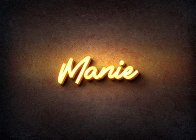 Free photo of Glow Name Profile Picture for Manie