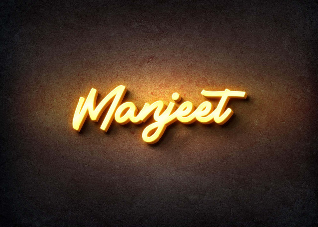 Free photo of Glow Name Profile Picture for Manjeet