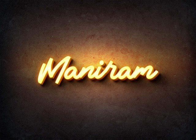 Free photo of Glow Name Profile Picture for Maniram