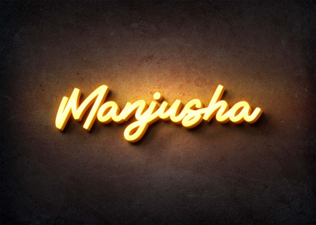 Free photo of Glow Name Profile Picture for Manjusha