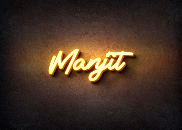 Free photo of Glow Name Profile Picture for Manjit