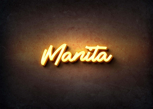 Free photo of Glow Name Profile Picture for Manita