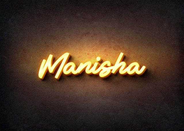 Free photo of Glow Name Profile Picture for Manisha