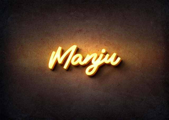 Free photo of Glow Name Profile Picture for Manju