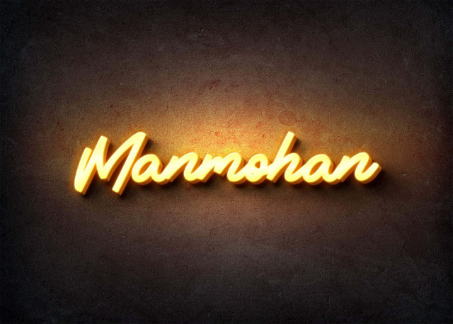 Free photo of Glow Name Profile Picture for Manmohan