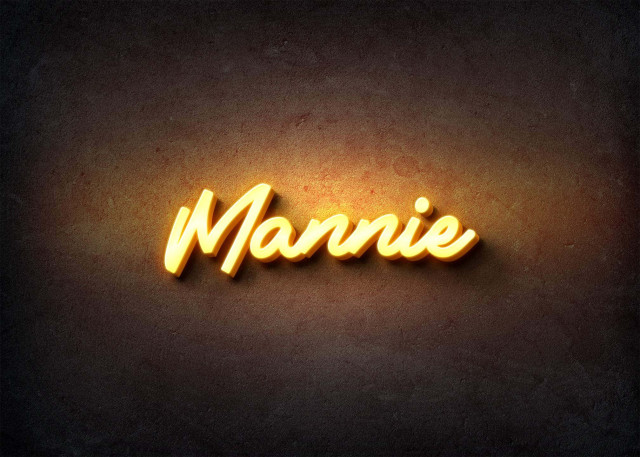 Free photo of Glow Name Profile Picture for Mannie