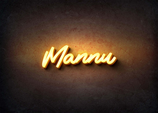 Free photo of Glow Name Profile Picture for Mannu