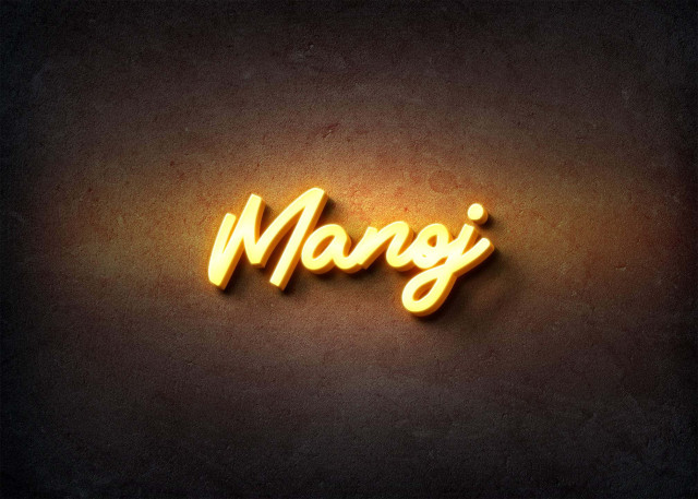 Free photo of Glow Name Profile Picture for Manoj