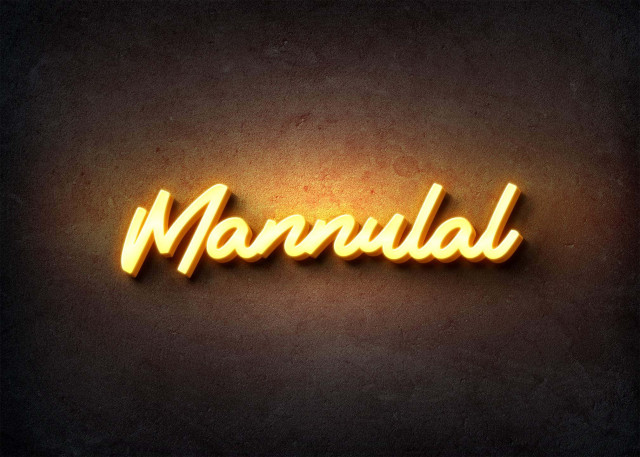 Free photo of Glow Name Profile Picture for Mannulal
