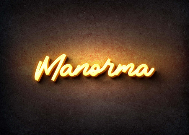 Free photo of Glow Name Profile Picture for Manorma