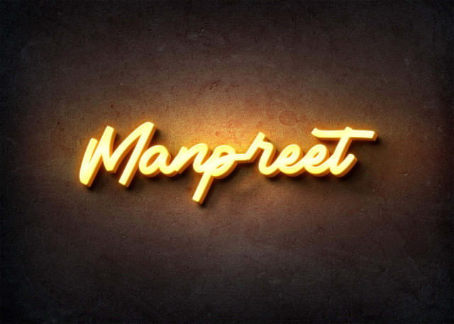 Free photo of Glow Name Profile Picture for Manpreet