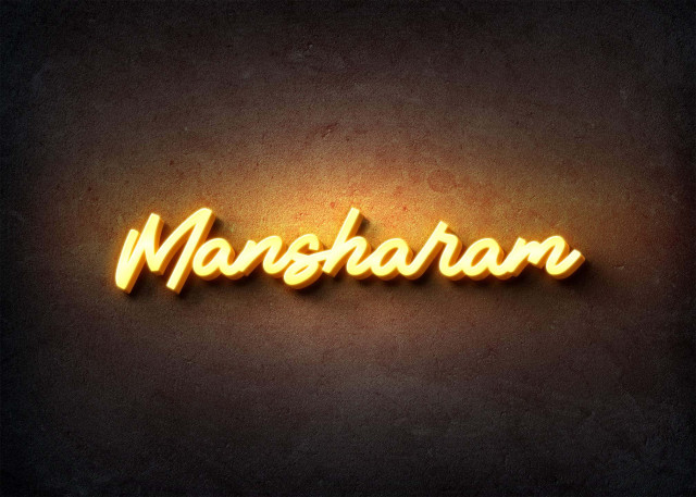 Free photo of Glow Name Profile Picture for Mansharam