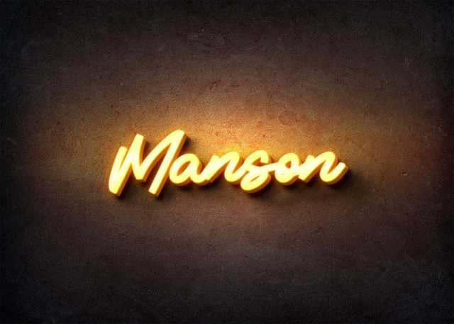 Free photo of Glow Name Profile Picture for Manson