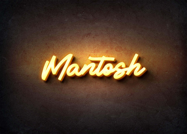 Free photo of Glow Name Profile Picture for Mantosh