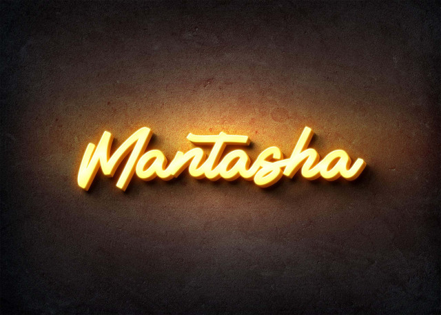 Free photo of Glow Name Profile Picture for Mantasha