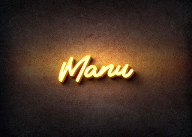 Free photo of Glow Name Profile Picture for Manu