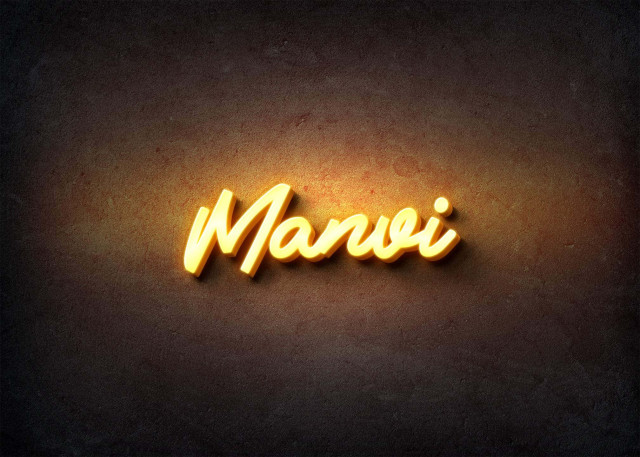 Free photo of Glow Name Profile Picture for Manvi