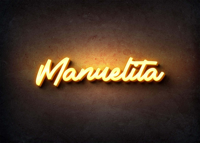 Free photo of Glow Name Profile Picture for Manuelita