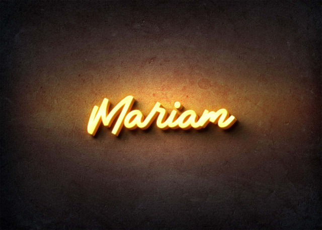 Free photo of Glow Name Profile Picture for Mariam