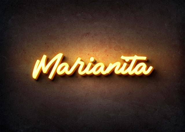 Free photo of Glow Name Profile Picture for Marianita