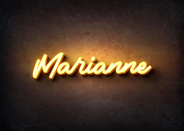Free photo of Glow Name Profile Picture for Marianne
