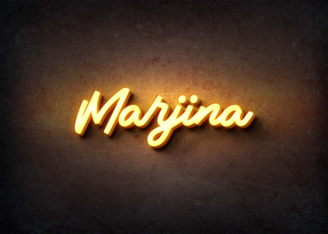 Free photo of Glow Name Profile Picture for Marjina