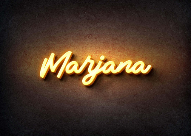 Free photo of Glow Name Profile Picture for Marjana