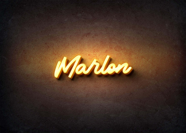 Free photo of Glow Name Profile Picture for Marlon