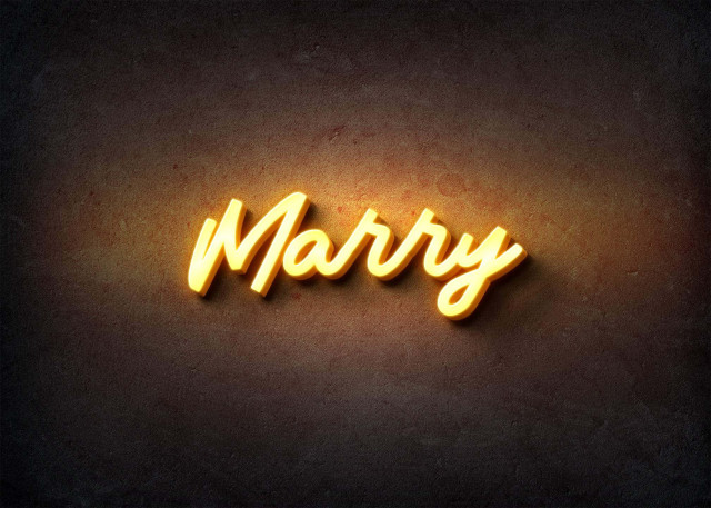 Free photo of Glow Name Profile Picture for Marry