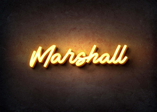 Free photo of Glow Name Profile Picture for Marshall