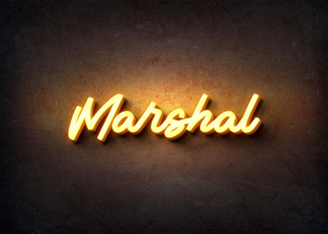 Free photo of Glow Name Profile Picture for Marshal