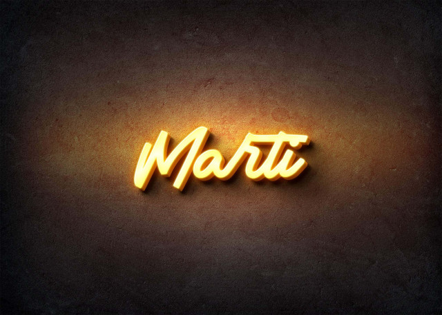 Free photo of Glow Name Profile Picture for Marti