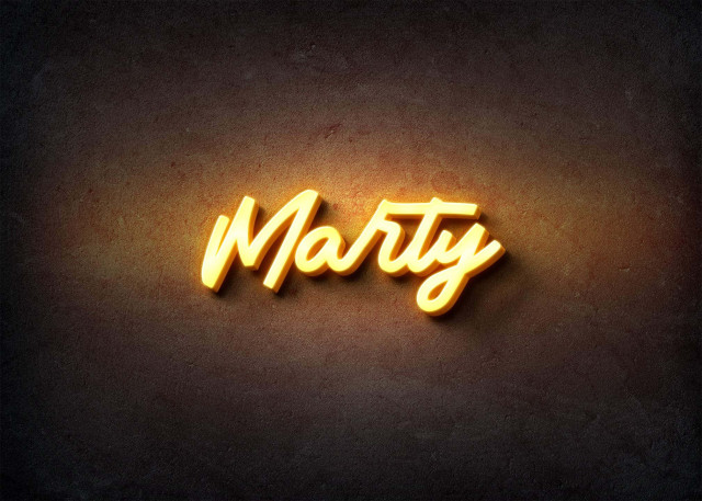 Free photo of Glow Name Profile Picture for Marty