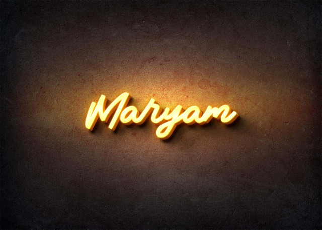Free photo of Glow Name Profile Picture for Maryam