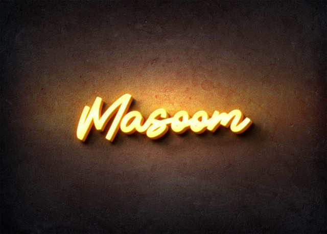 Free photo of Glow Name Profile Picture for Masoom