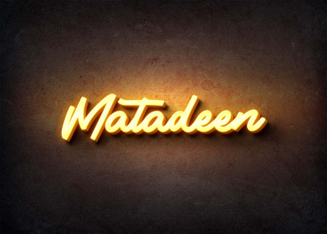 Free photo of Glow Name Profile Picture for Matadeen