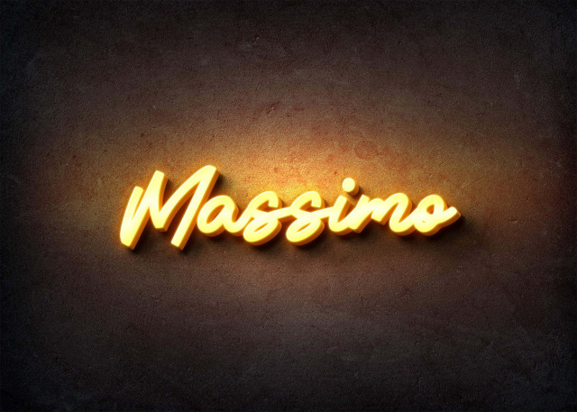 Free photo of Glow Name Profile Picture for Massimo
