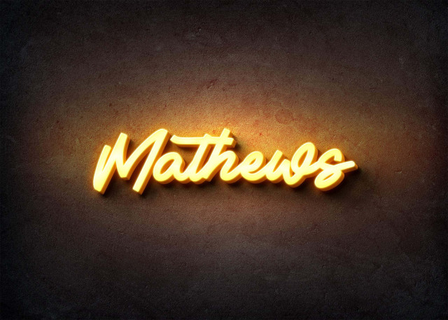 Free photo of Glow Name Profile Picture for Mathews