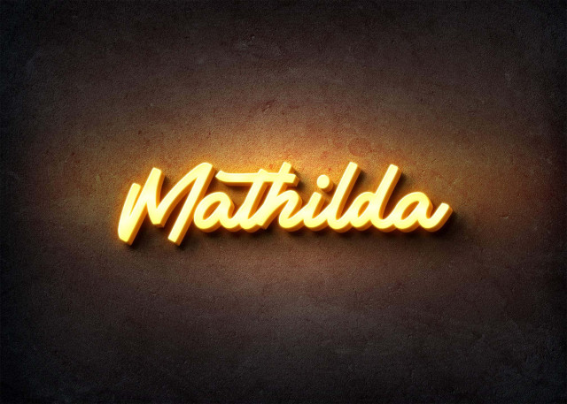 Free photo of Glow Name Profile Picture for Mathilda