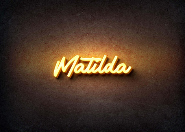 Free photo of Glow Name Profile Picture for Matilda