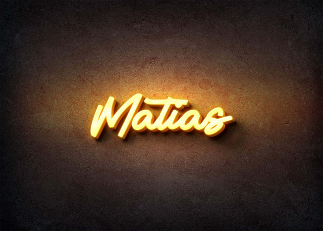 Free photo of Glow Name Profile Picture for Matias