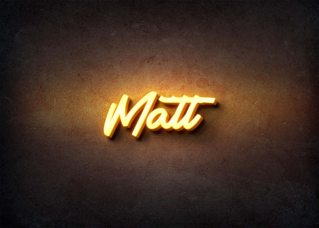 Free photo of Glow Name Profile Picture for Matt
