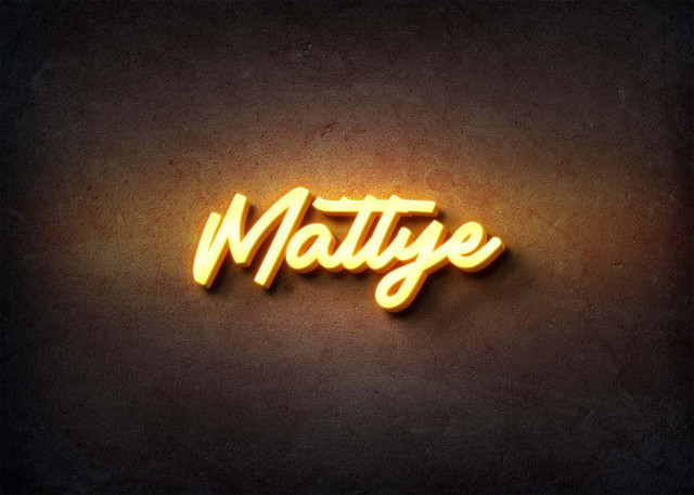 Free photo of Glow Name Profile Picture for Mattye