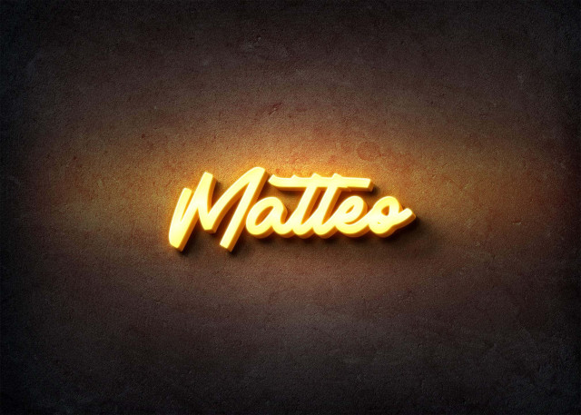 Free photo of Glow Name Profile Picture for Matteo