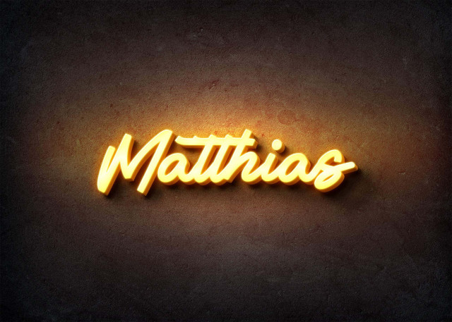 Free photo of Glow Name Profile Picture for Matthias