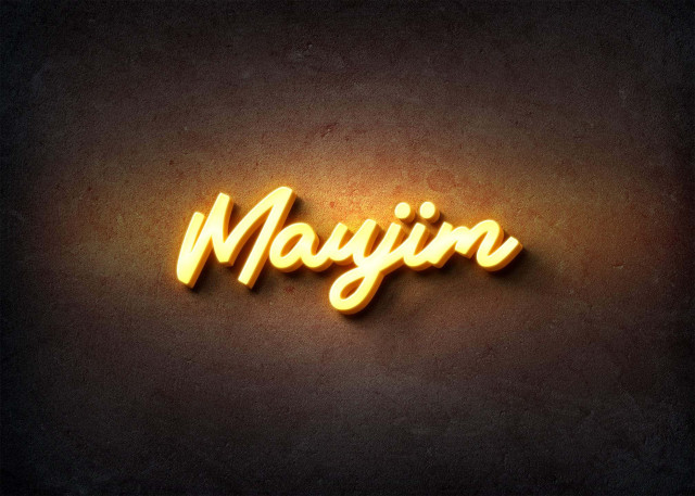 Free photo of Glow Name Profile Picture for Maujim