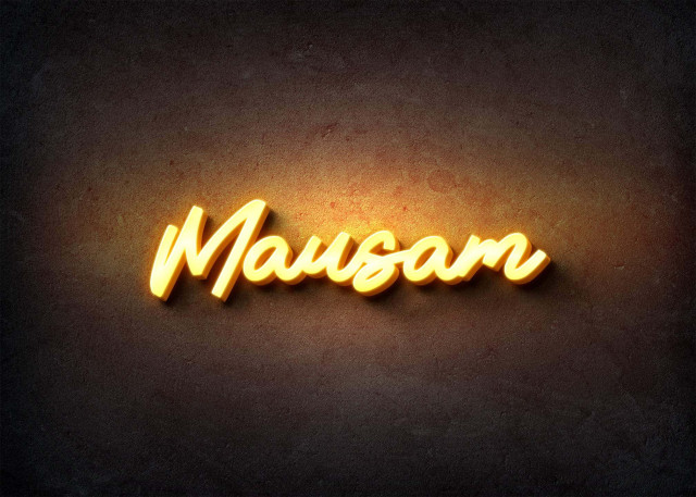 Free photo of Glow Name Profile Picture for Mausam